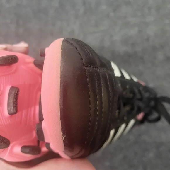 Adidas Q21025 Male Youth Soccer Cleats Black White Pink US 2 1/2 - Picture 7 of 15
